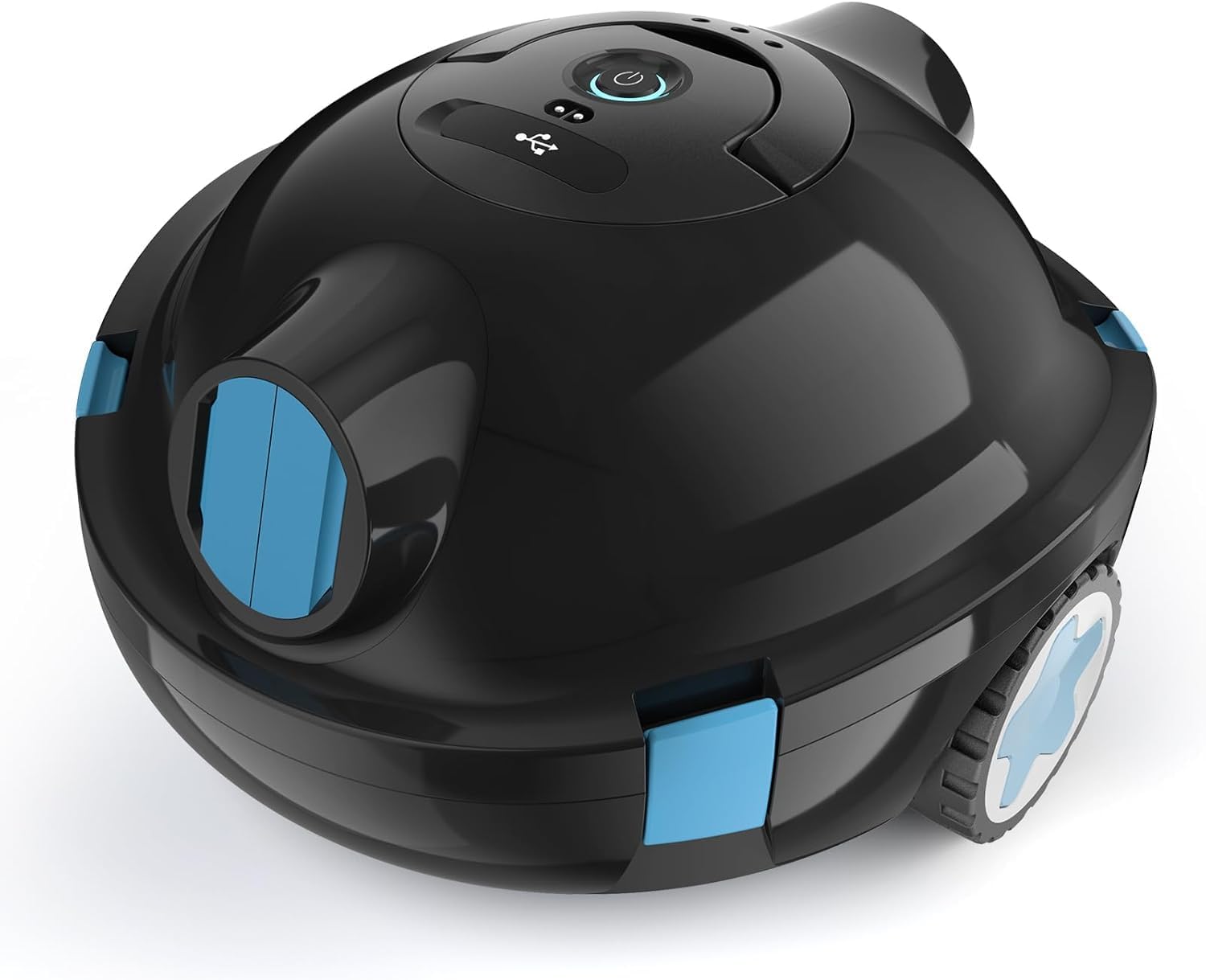 Cordless Robotic Pool Cleaner with 120-Min Runtime, Dual Suction Power, Self-Parking & Smart Navigation, for Above-Ground & In-Ground Pools up to 1,100 Sq.Ft (Black)